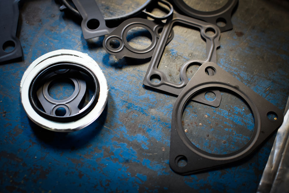 Several different cut gaskets