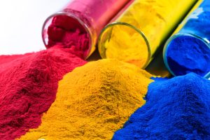 Colorful powder coating